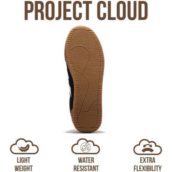 Women's Black Genuine Leather Memory Foam Lightweight Slip On Fashion Sneakers - Picture 5 of 5